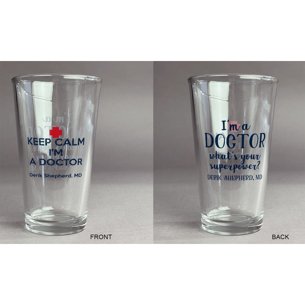 Medical Doctor Pint Glass - Two Content - Approval