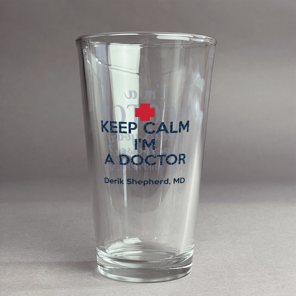 Custom Medical Doctor Pint Glass - Full Color Logo (Personalized)
