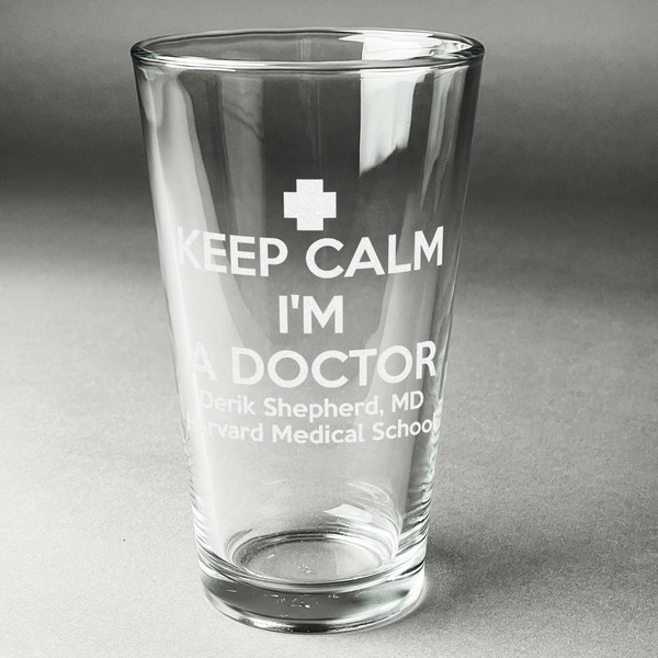 Custom Medical Doctor Pint Glass - Engraved (Single) (Personalized)