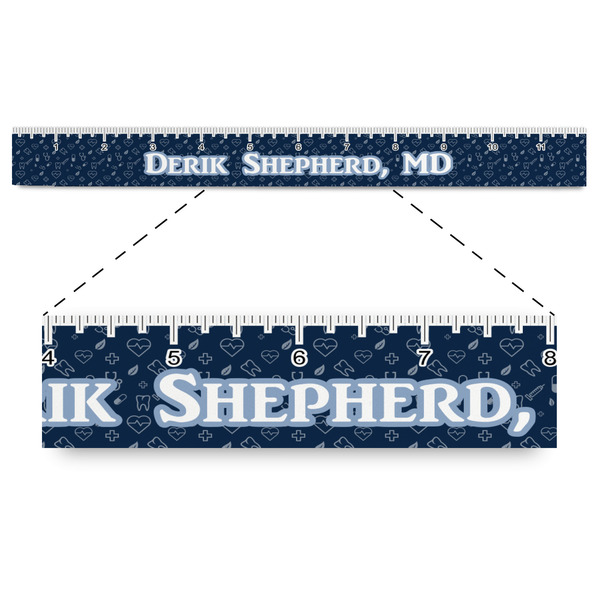 Custom Medical Doctor Plastic Ruler - 12" (Personalized)
