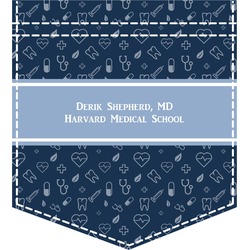 Medical Doctor Iron On Faux Pocket (Personalized)
