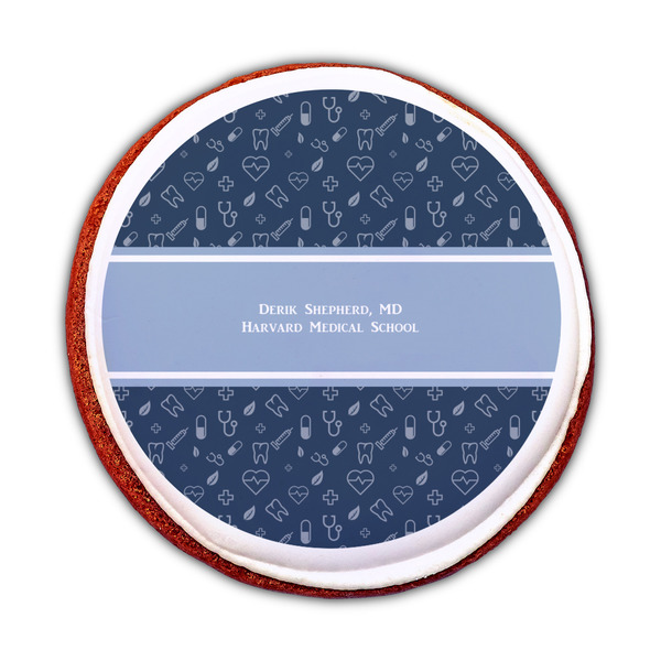 Medical Doctor Printed Icing Circle - Medium - On Cookie