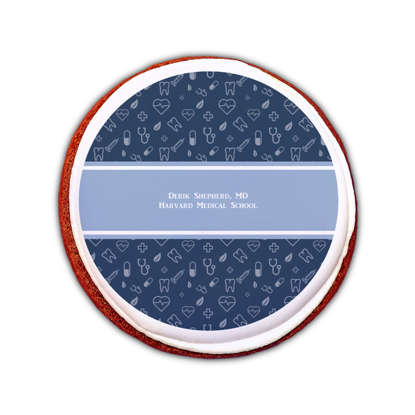 Medical Doctor Printed Icing Circle - Small - On Cookie