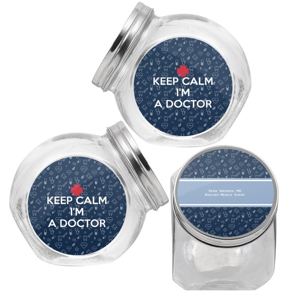 Medical Doctor Puppy Treat Jar - Top Left Right