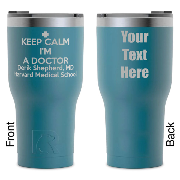 Custom Medical Doctor RTIC Tumbler - Dark Teal - Laser Engraved - Double-Sided (Personalized)