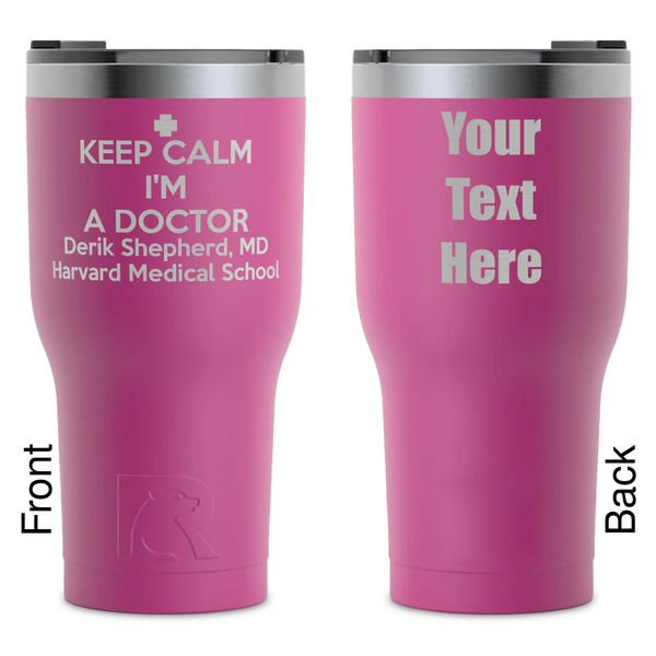 Custom Medical Doctor RTIC Tumbler - Magenta - Laser Engraved - Double-Sided (Personalized)