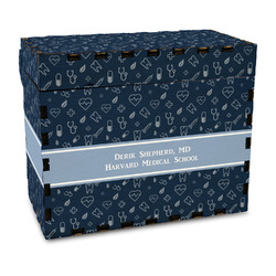 Medical Doctor Wood Recipe Box - Full Color Print (Personalized)