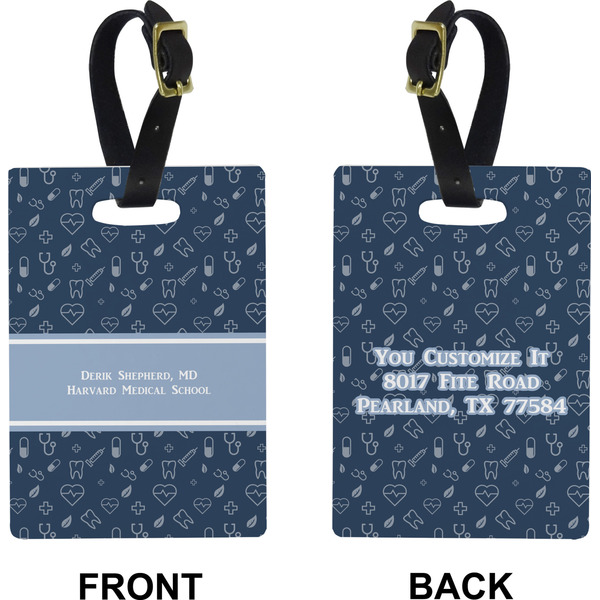 Medical Doctor Rectangle Luggage Tag (Front + Back)