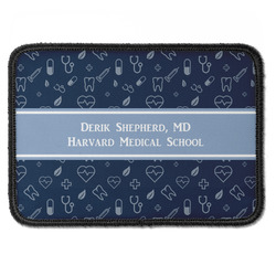 Medical Doctor Iron On Rectangle Patch w/ Name or Text