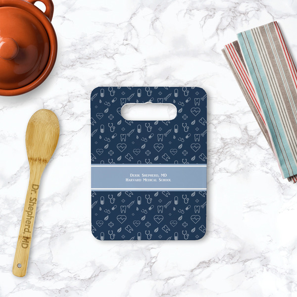 Medical Doctor Rectangle Trivet with Handle - LIFESTYLE