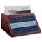 Medical Doctor Red Mahogany Business Card Holder - Angle