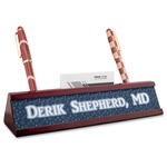 Medical Doctor Red Mahogany Nameplate with Business Card Holder (Personalized)