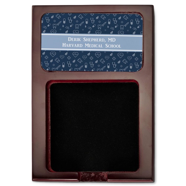 Medical Doctor Red Mahogany Sticky Note Holder - Flat