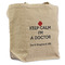 Medical Doctor Reusable Cotton Grocery Bag - Front View