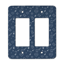 Medical Doctor Rocker Style Light Switch Cover - Two Switch