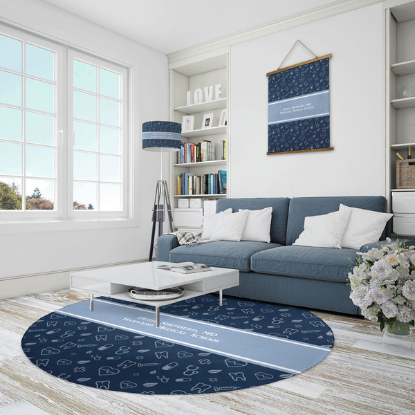 Medical Doctor Round Area Rug - IN CONTEXT