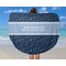 Medical Doctor Round Beach Towel - In Use