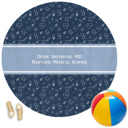 Medical Doctor Round Beach Towel (Personalized)