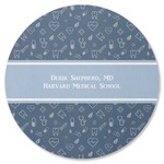 Medical Doctor Round Rubber Backed Coaster (Personalized)