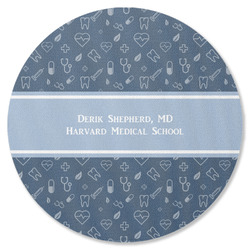 Medical Doctor Round Rubber Backed Coaster (Personalized)