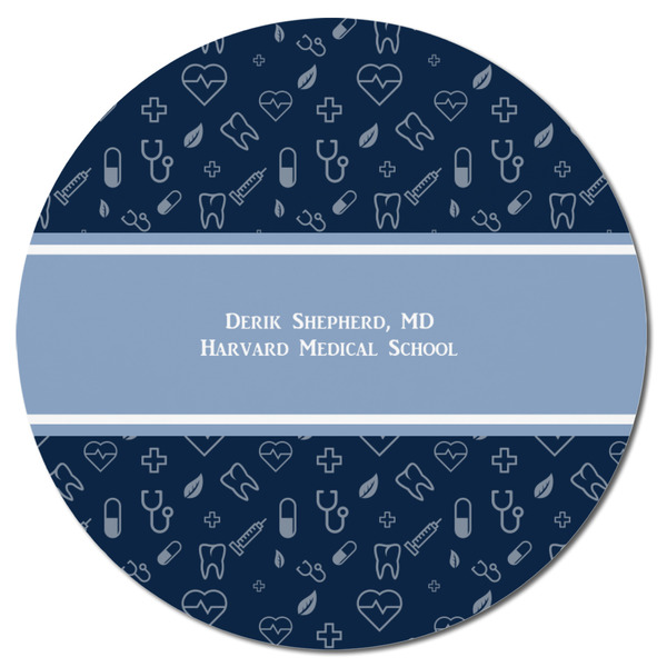 Medical Doctor Round Fridge Magnet - FRONT