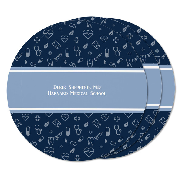 Medical Doctor Round Fridge Magnet - THREE