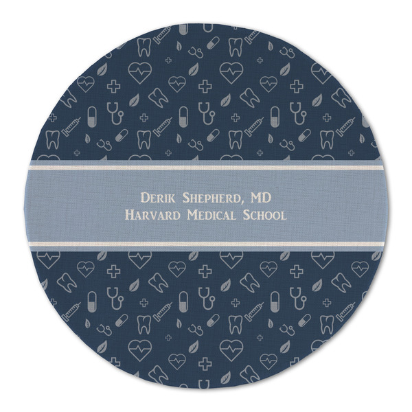 Custom Medical Doctor Round Linen Placemat (Personalized)