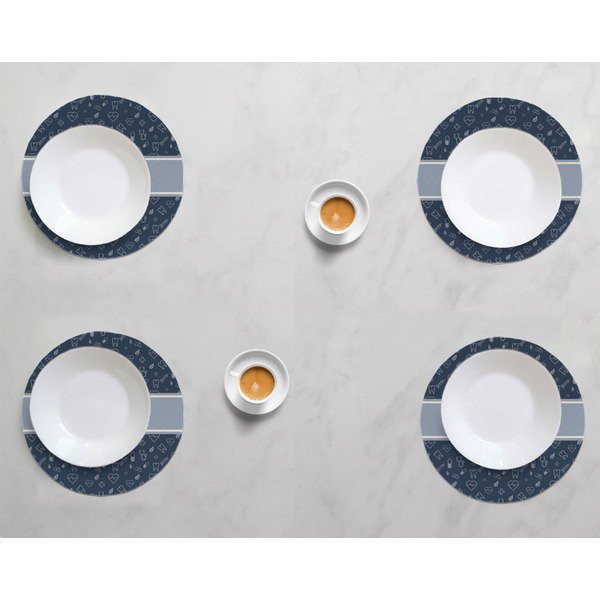 Medical Doctor Round Linen Placemats - LIFESTYLE (set of 4)
