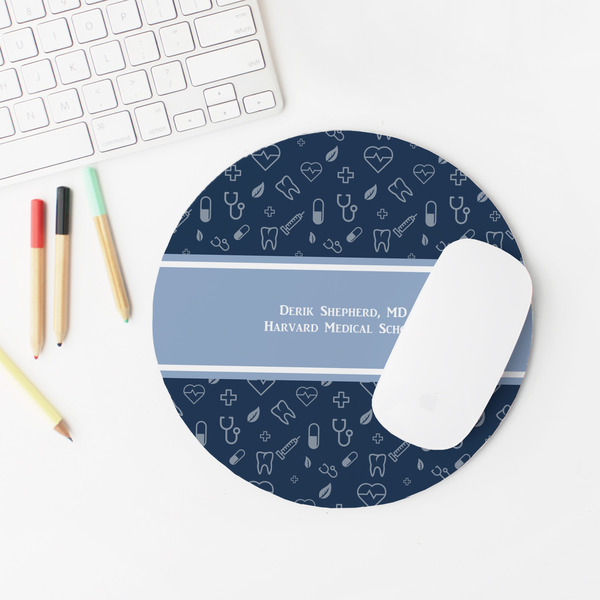 Medical Doctor Round Mousepad - LIFESTYLE 2