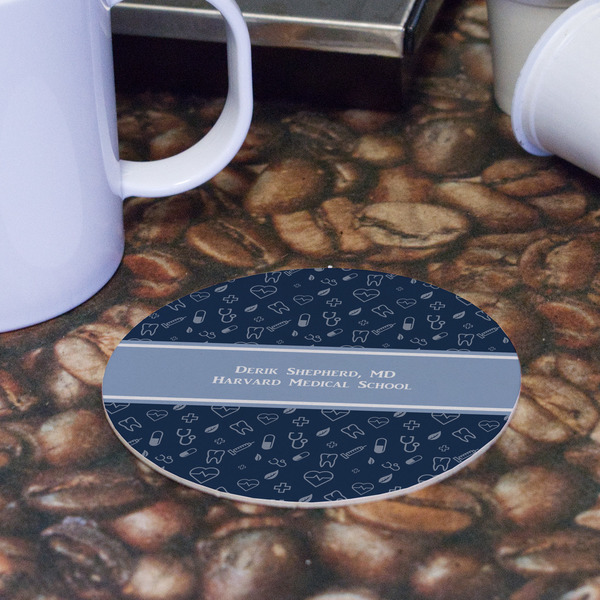 Medical Doctor Round Paper Coaster - Front
