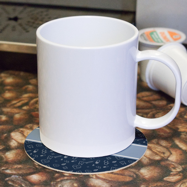 Medical Doctor Round Paper Coaster - With Mug