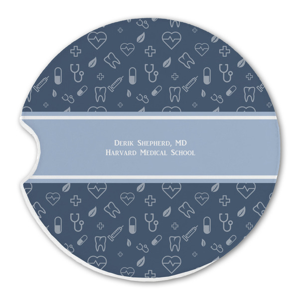Custom Medical Doctor Sandstone Car Coaster - Single (Personalized)