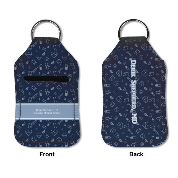Medical Doctor Sanitizer Holder Keychain - Small APPROVAL (Flat)
