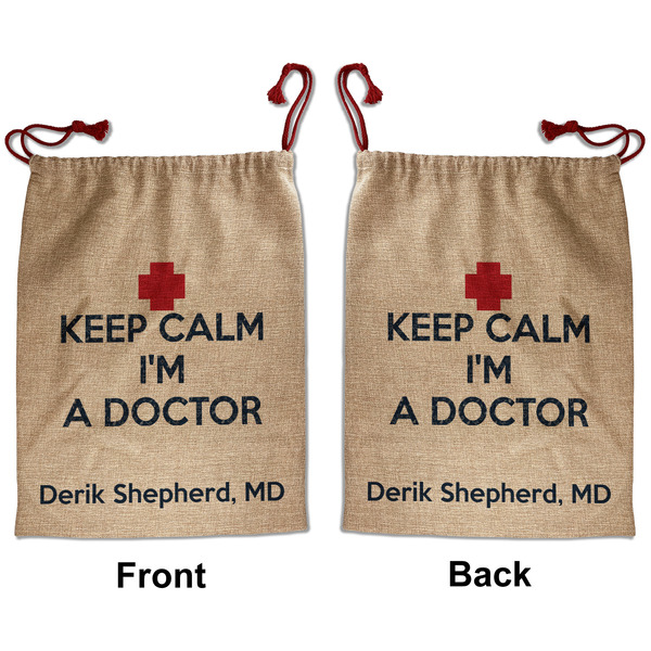 Medical Doctor Santa Bag - Front and Back