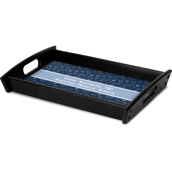 Medical Doctor Serving Tray Black - Corner