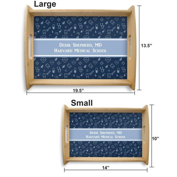 Medical Doctor Serving Tray Wood Sizes