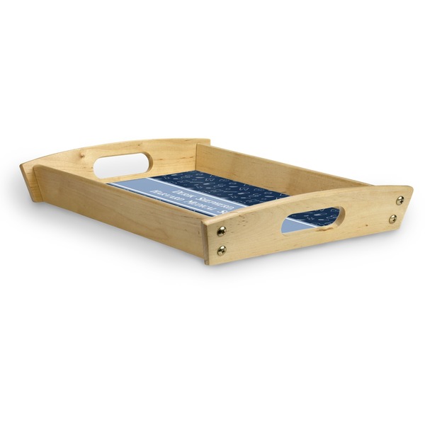 Medical Doctor Serving Tray Wood Small - Corner