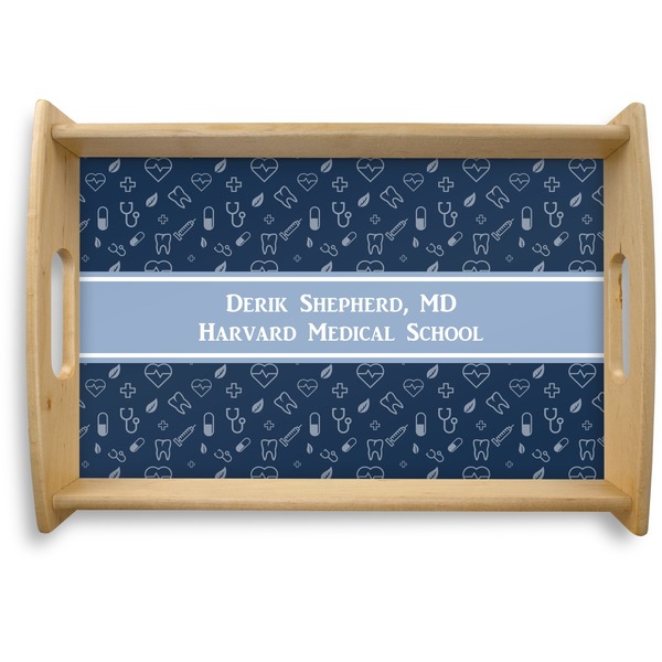 Custom Medical Doctor Natural Wooden Tray - Small (Personalized)