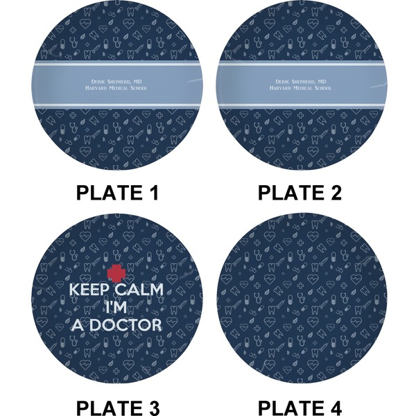 Medical Doctor Set of Appetizer / Dessert Plates (Approval)