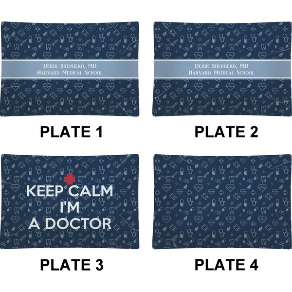 Medical Doctor Set of Rectangular Appetizer / Dessert Plates (Approval)