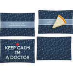 Medical Doctor Set of 4 Glass Rectangular Appetizer / Dessert Plate (Personalized)
