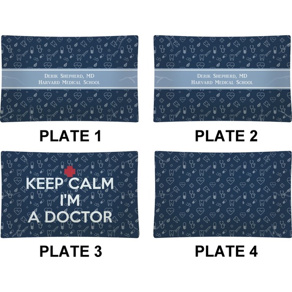 Medical Doctor Set of Rectangular Dinner Plates (Approval)