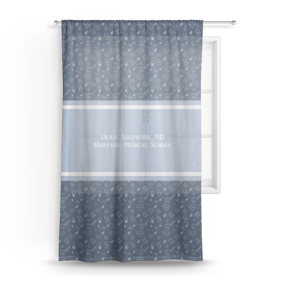 Custom Medical Doctor Sheer Curtain - 50"x84" (Personalized)