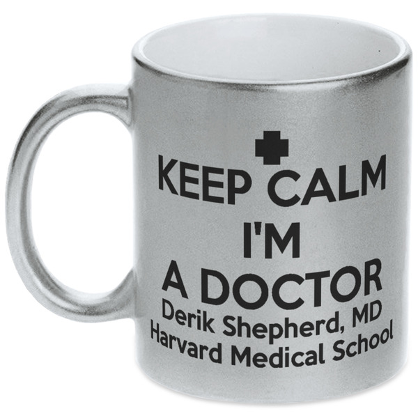 Custom Medical Doctor Metallic Silver Mug (Personalized)
