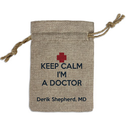 Medical Doctor Small Burlap Gift Bag - Front (Personalized)
