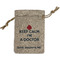 Medical Doctor Small Burlap Gift Bag - Front