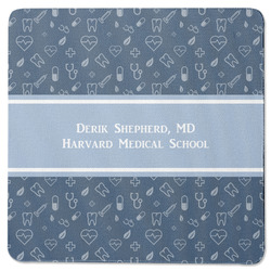 Medical Doctor Square Rubber Backed Coaster (Personalized)