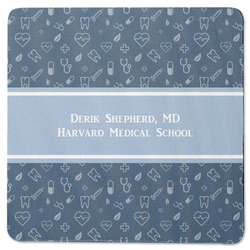 Medical Doctor Square Rubber Backed Coaster (Personalized)