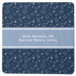 Medical Doctor Square Rubber Backed Coaster (Personalized)