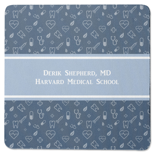 Custom Medical Doctor Square Rubber Backed Coaster (Personalized)